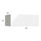 RTA Milan White Gloss 33" x 12" x 24" Wall Cabinet with 1 Finished Side