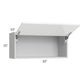 RTA Milan White Gloss 33" x 15" Lift-Up Door Wall Cabinet with 1 Finished Side