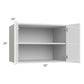 RTA Milan White Gloss 33" x 24" x 24" Wall Cabinet with 2 Finished Sides