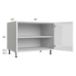 RTA Milan White Gloss 36" 2-Door Range Top Base Cabinet with 1 Heat Shield