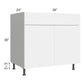 RTA Milan White Gloss 36" Base Cabinet