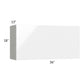 RTA Milan White Gloss 36" Countertop Wall Appliance Cabinet with 1 Finished Side