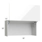 RTA Milan White Gloss 36" Countertop Wall Appliance Cabinet with 1 Finished Side