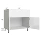 RTA Milan White Gloss 36" Farm Sink Base Cabinet with 2 Finished Sides
