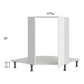 RTA Milan White Gloss 36" Full Height Door Diagonal Corner Sink Front