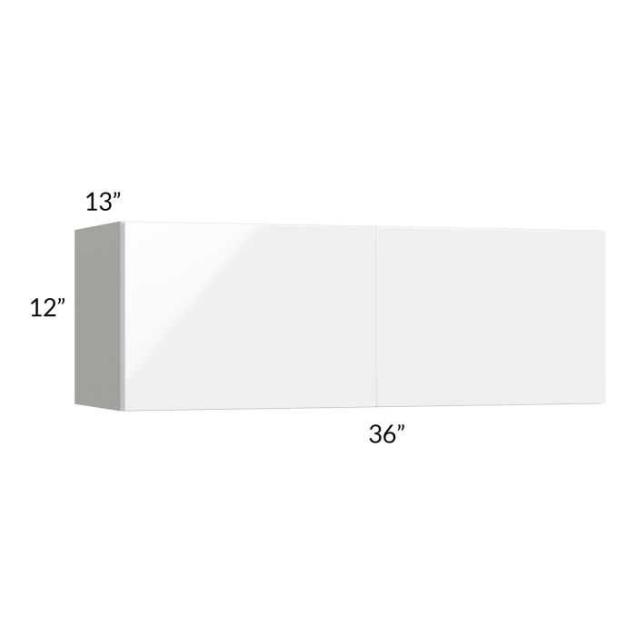 RTA Milan White Gloss 36" x 12" Wall Cabinet