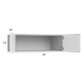 RTA Milan White Gloss 36" x 12" x 24" Wall Cabinet with 1 Finished Side