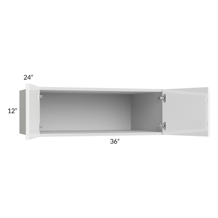 RTA Milan White Gloss 36" x 12" x 24" Wall Cabinet