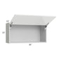 RTA Milan White Gloss 36" x 18" Lift-Up Door Wall Cabinet with 2 Finished Sides