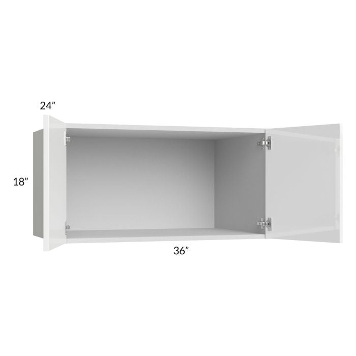 RTA Milan White Gloss 36" x 18" x 24" Wall Cabinet