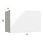 RTA Milan White Gloss 36" x 24" x 24" Wall Cabinet with 1 Finished Side