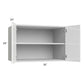 RTA Milan White Gloss 36" x 24" x 24" Wall Cabinet with 2 Finished Sides