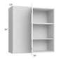 RTA Milan White Gloss 36" x 36" Blind Corner Wall Cabinet-Left-Hinged Door on Right with 1 Finished Side