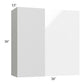 RTA Milan White Gloss 36" x 36" Blind Corner Wall Cabinet-Right-Hinged Door on Left with 2 Finished Sides