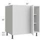 RTA Milan White Gloss 39" - 42" Full Height Door Blind Base Corner Cabinet-Right-Hinged Door on Left with 2 Finished Sides