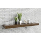 RTA Milan White Gloss 42" Floating Walnut Shelf
