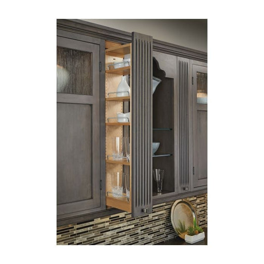 RTA Milan White Gloss 42" Tall by 3" Wide Wall Filler Organizer