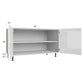 RTA Milan White Gloss 48" 2-Door Range Top Base Cabinet with 1 Heat Shield