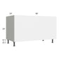RTA Milan White Gloss 48" 2-Door Range Top Base Cabinet with 2 Heat Shields