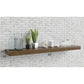 RTA Milan White Gloss 54" Floating Walnut Shelf