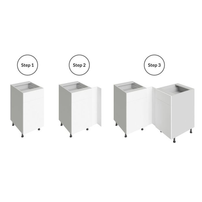 RTA Milan White Gloss 6" x 6" x 42" Corner Filler