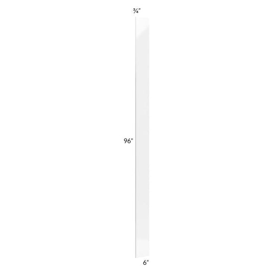 RTA Milan White Gloss 6" x 96" Tall Filler
