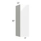 RTA Milan White Gloss 9" x 30" Wall Cabinet-Left Hinged