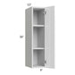 RTA Milan White Gloss 9" x 36" Wall Cabinet-Left Hinged