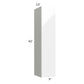 RTA Milan White Gloss 9" x 42" Wall Cabinet-Left Hinged