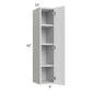 RTA Milan White Gloss 9" x 42" Wall Cabinet-Right Hinged