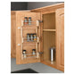 RTA Milan White Gloss Door Mount Spice Rack - Fits a 21" Wide Wall Cabinet
