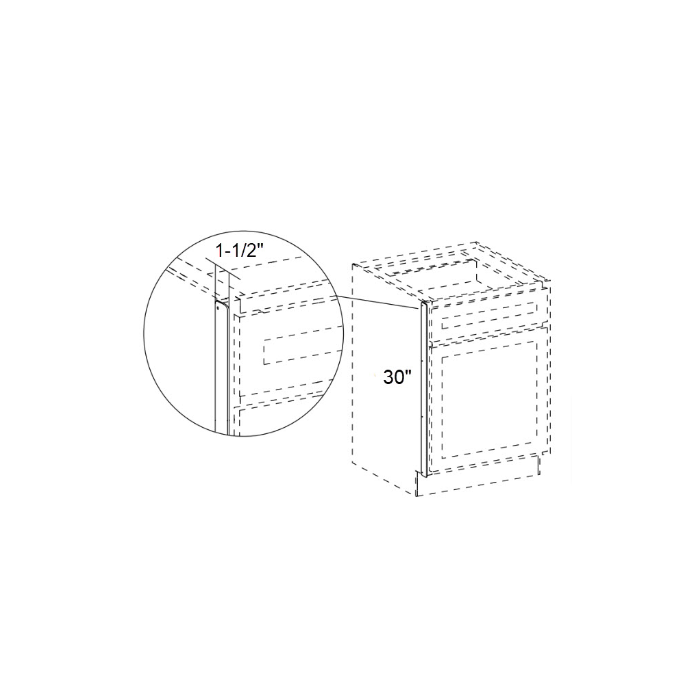 RTA Milan White Gloss Heat Shield (required next to range or range tops)