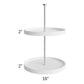 RTA Milan White Gloss Plastic Lazy Susan Insert for a 24" x 30" Diagonal Corner Wall Cabinet