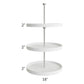 RTA Milan White Gloss Plastic Lazy Susan Insert for a 24" x 36" or 24" x 42" Diagonal Corner Wall Cabinet