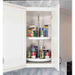 RTA Milan White Gloss Polymer Full Circle Lazy Susan Insert (2 Shelves)-Almond