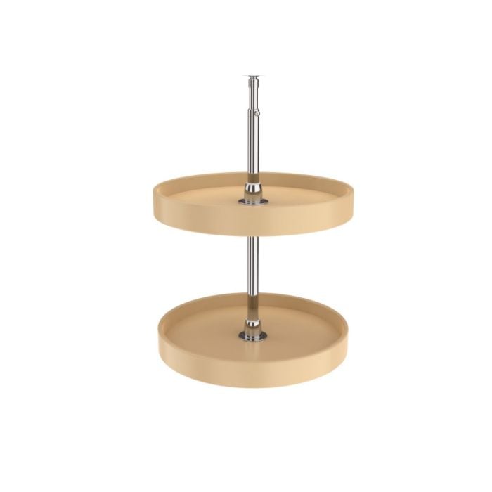 RTA Milan White Gloss Polymer Full Circle Lazy Susan Insert (2 Shelves)-White