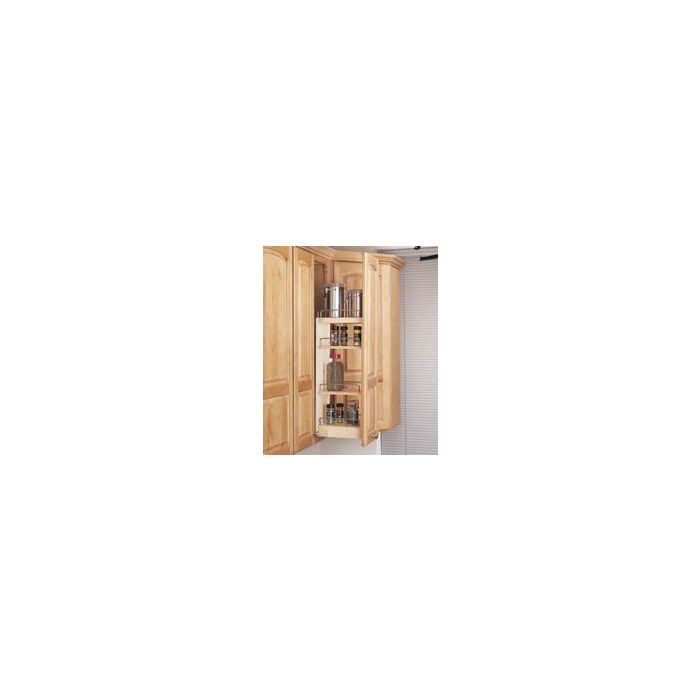 RTA Milan White Gloss Pullout Shelving System - Fits a 12" Wide Wall Cabinet