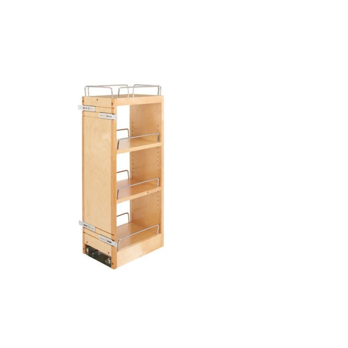 RTA Milan White Gloss Pullout Shelving System - Fits a 12" Wide Wall Cabinet