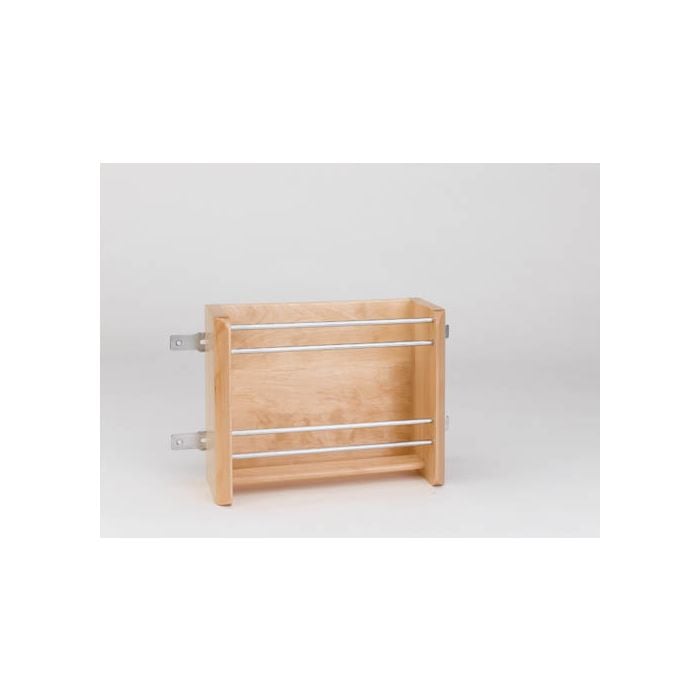 RTA Milan White Gloss Vertical Door Rack Fits a 18" Wide Wall or Base Cabinet