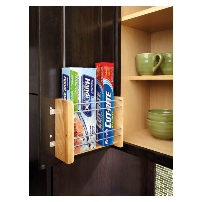 RTA Milan White Gloss Vertical Door Rack Fits a 18" Wide Wall or Base Cabinet