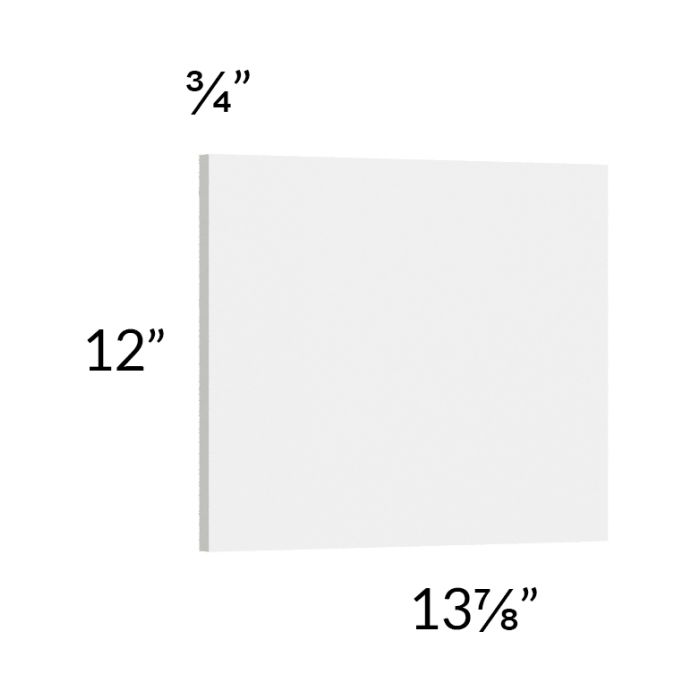 RTA Milan White Gloss Wainscot 12" Wall Panel (for 13" deep cabinets)