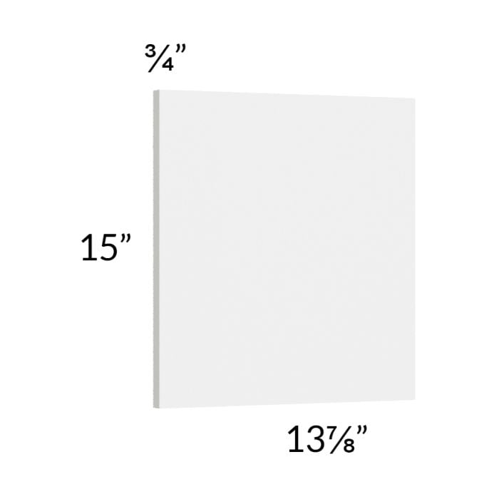 RTA Milan White Gloss Wainscot 15" Wall Panel (for 13" deep cabinets)