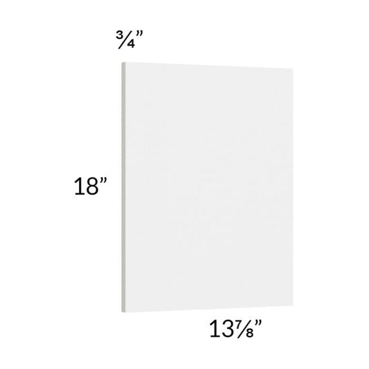 RTA Milan White Gloss Wainscot 18" Wall Panel (for 13" deep cabinets)
