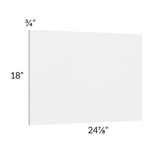 RTA Milan White Gloss Wainscot 18" Wall Panel (for 24" deep cabinets)