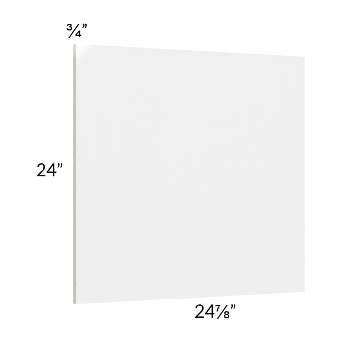 RTA Milan White Gloss Wainscot 24" Wall Panel (for 24" deep cabinets)