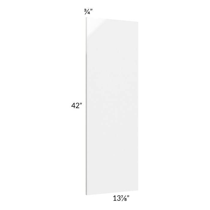 RTA Milan White Gloss Wainscot 42" Wall Panel