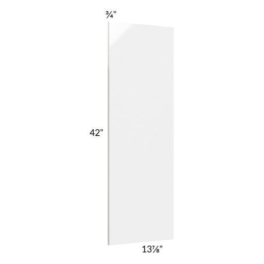 RTA Milan White Gloss Wainscot 42" Wall Panel