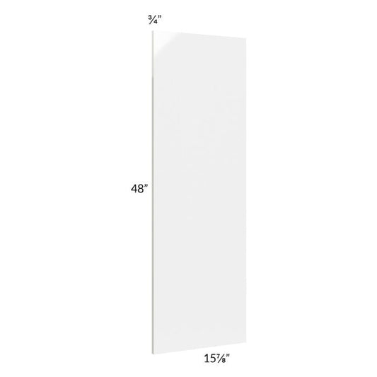RTA Milan White Gloss Wainscot 48" Wall Panel (for 15" deep cabinets)