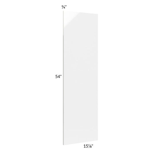 RTA Milan White Gloss Wainscot 54" Wall Panel (for 15" deep cabinets)