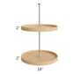 RTA Milan White Gloss Wood Lazy Susan Insert for a 24" x 30" Diagonal Corner Wall Cabinet